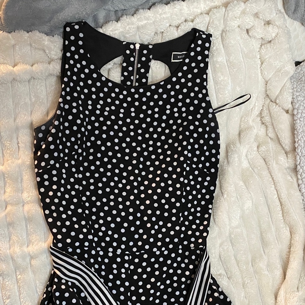Black and White Polka Dot Jumpsuit